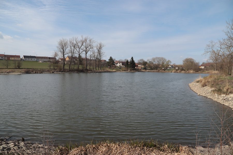 File:Overview of Návesní rybník in Slavíkovice, Třebíč District.jpg