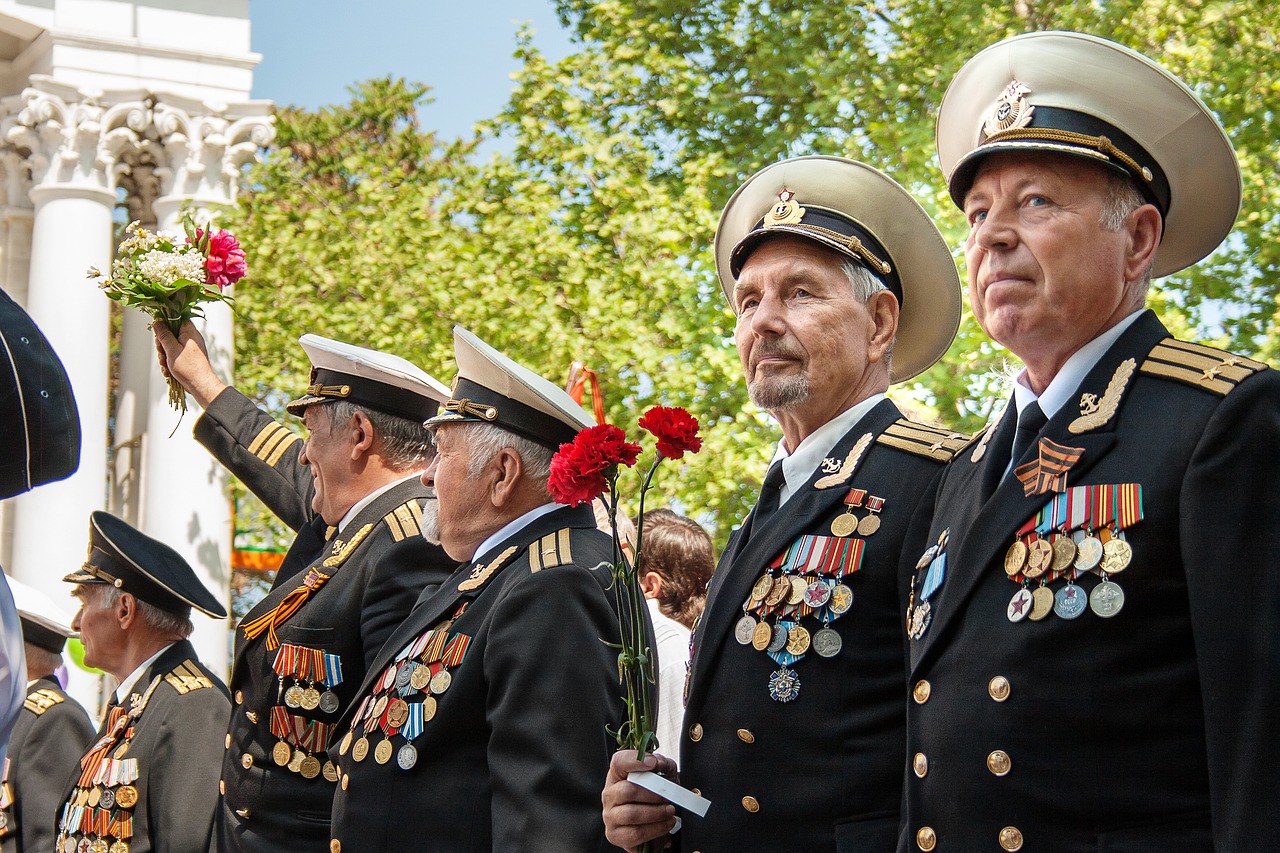 Veteranen auf dem Flottenstützpunkt Sewastopol